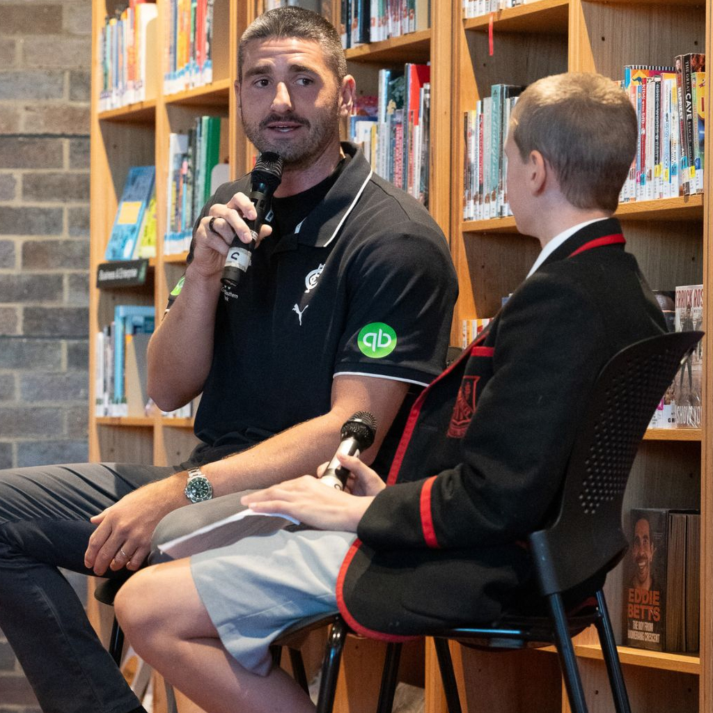 Old Xaverian Marc Pittonet returns to campus to celebrate reading